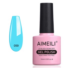 AIMEILI Nail Polishes Colors Fluo Gel Polish Semi-Permanent UV LED Soak Off - Neon Pacific (059) 10ml