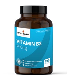 Vitamin B2 Riboflavin 400mg per Capsule | 120 Vegan Capsules | Living Manna