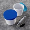 ZWIN® 4er-Set Eiscreme-Gefrierbehälter mit beschriftbarem Silikondeckel 250ml, Ideal für die