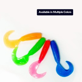 YOUHOT Grubs Soft Plastic Baits for Both Saltwater and Freshwater Fishing (Orange), Small