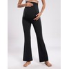 POSHDIVAH Women's Maternity Flare Leggings Over The Belly Pregnancy Workout