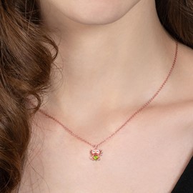 Senpotly 925 Sterling Silver Axolotl Pendant Necklace for Women Adorable Axolotl Birthstone Necklace Cute Animal Axolotl Birthday Jewelry Gifts for Girls Daughter Granddaughter (August)