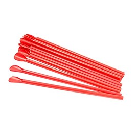 8" Unwrapped Red Spoon Straw - Box of 300ct