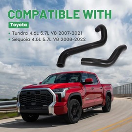 Rendrox Upper and Lower Radiator Coolant Hose Set Compatible with Toyota Tundra Sequoia 2007-2022 4.6L 5.7L V8 Inlet and Outlet Water Pipe, Replace 16571-0S010 16572-0S011 16572-0S010