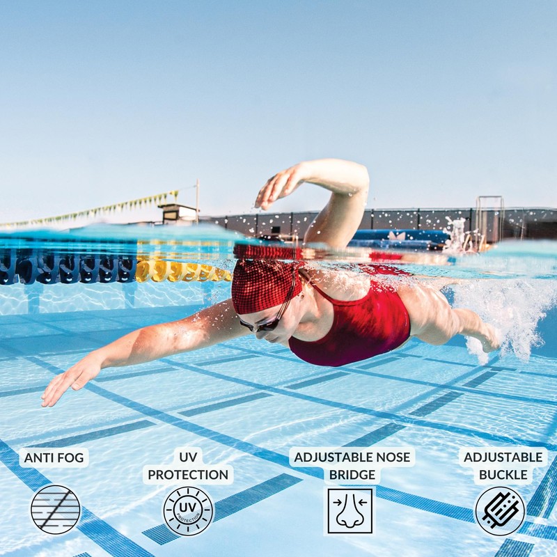 Sporti Antifog Swedish Goggle + Bungee Strap (Pink Lens)