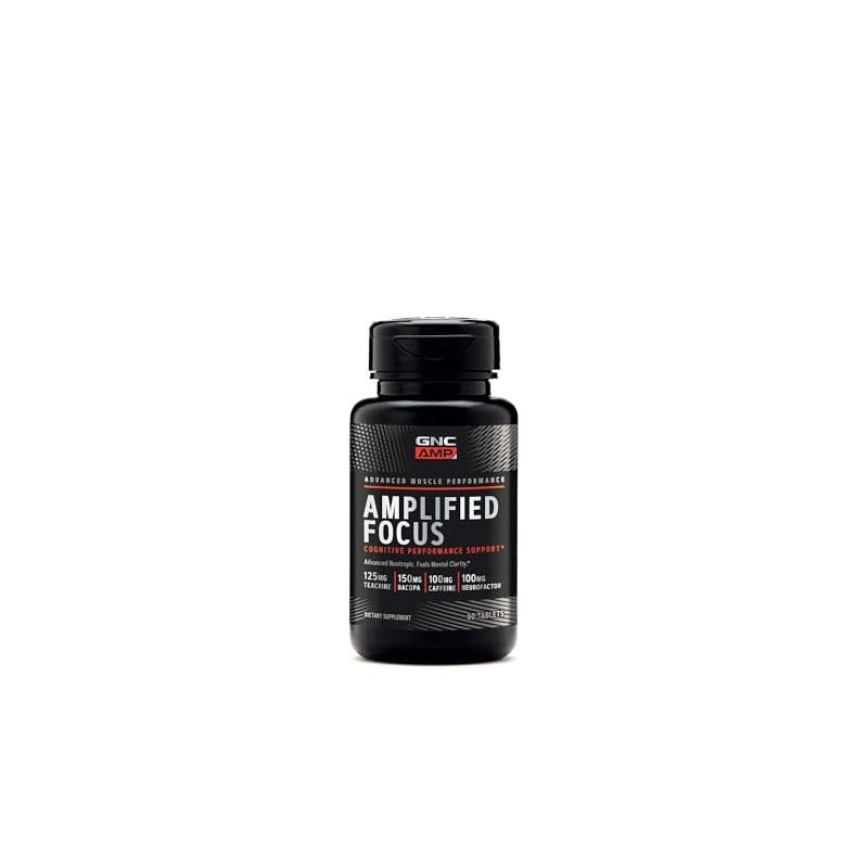 GNC AMP Amplified Focus, 60 Tablets, Fuels Mental Clarity