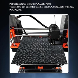 PEO PEI 3D Printer Building Plate, 254 x 241 mm, Double-Sided Diamond PEO Textured PEI Plate, 3D Printer Platform for MK3 MK3S MK4 MK2.5S, Double-Sided Printing