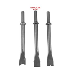 3Pcs Air Hammer Bit, Pneumatic Concrete Breaker Extra Long Round Shank Air Hammer Sander Bit Set Power Tools Accessory for 150/190/250 Air Hammer