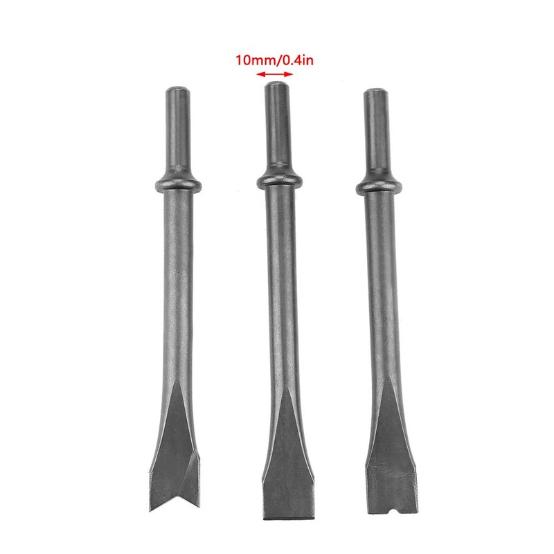3Pcs Air Hammer Bit, Pneumatic Concrete Breaker Extra Long Round
