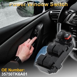 SWITCHRISE Power Window Switch for Honda Fit 2009-2014 Window Control Switch No.35750TK6A01 Front Left Driver Side
