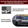 Zhizhong Rear Middle Window Decal Fit F150 2004-2014, American Flag