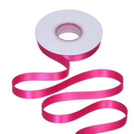 Ribest Hot Pink Double Faced Satin Ribbon, 1/2 Inch 25 Yard Ribbon for Crafts Gift Wrapping Bows Wedding Party Decoration Bouquet