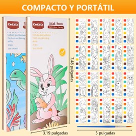 JAFEN Kit de Acuarelas para Niños 3+ Años con 2 Libros (40 Páginas) - Pintar en Familia, Ideal para Fomentar la Creatividad - Regalo Educativo (Animales y Océano)