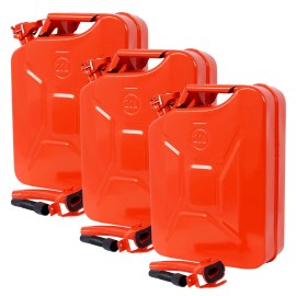 20 Liter (5 Gallon) Flexible Spout Portable Steel Fuel Can for Gasoline Fuel Tank Jerry Cans for Cars Petrol Service EquipmentColor: as Pic Color