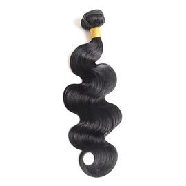 Tuheerst Real Hair Weft Bundles, Human Hair Bundles, Body Wave Bundles, Natural Black Colour Bundles, Human Hair Weave, Grade 8A, 100% Unprocessed Human Hair, Double Weft Extensions, 22 Inches (56 cm)