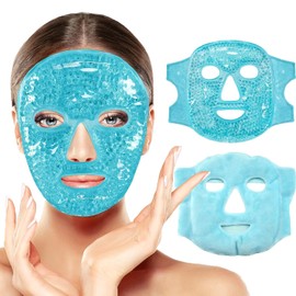 Mascara de Hielo para Cara, Mascara de Hielo Facial Reutilizable para Reducir Hinchazn, Compresa Fria y Caliente, para Reducir Bolsas Bajo Ojos,...   