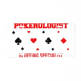 CafePress Poker Card Symbols Pokerolo Aluminum License Plate, Front License Plate, Vanity Tag
