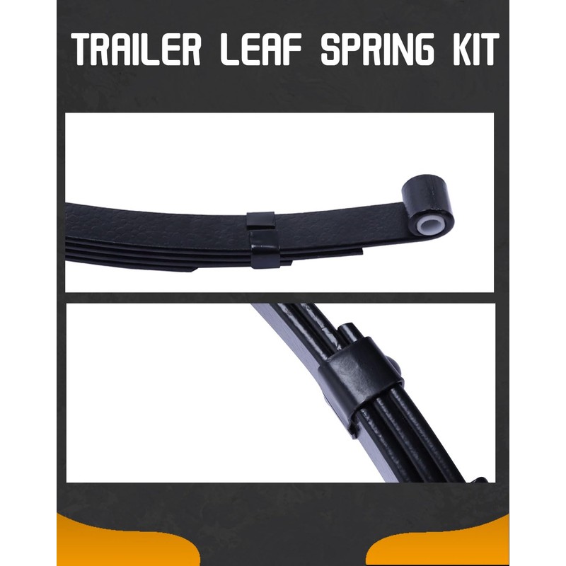 Autoholic Trailer Leaf Spring Kit 3500lb Single Trailer Axle 4