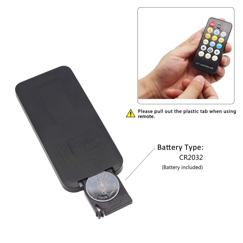 PAUTIX Wireless Remote Dimmer for CCT COB LED Light Strip,