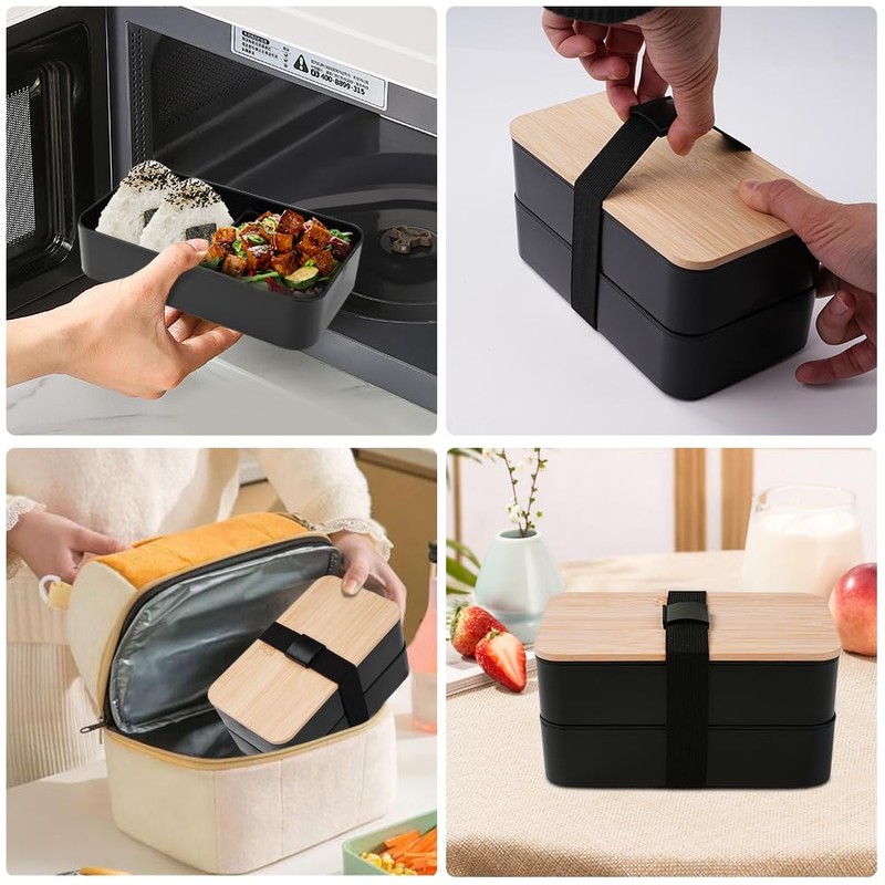 Hominas Bento Lunch Box 1200ml Leakproof Lunch Boxes with Compartments