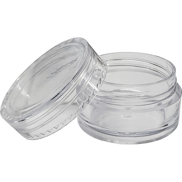 7ML / 7G Clear Plastic Jars With Screw On Lids