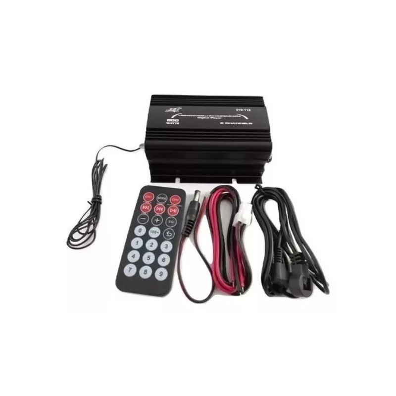 DXR Amplificador Mini 2 Canales 800w Pmpo Fm Usb Aux