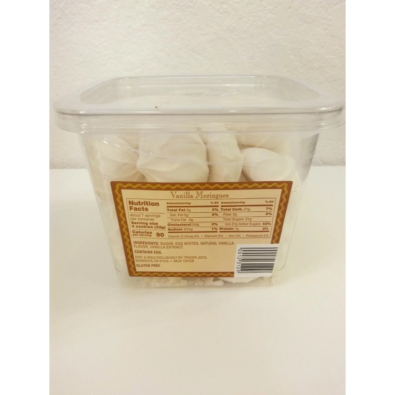 Trader Joe's 4 Packs Trader Joe's Vanilla Meringues Cookies Fat