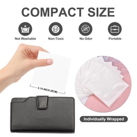 SEVENWELL 50 paños de limpieza de joyas, paño de pulido blanco para plata de ley, oro, platino, paño de pulido pequeño, 8 x 8 cm