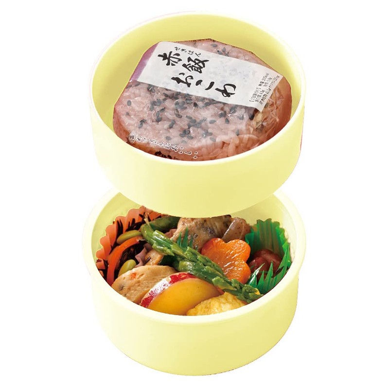 Skater ONWR1AG-A Ag+ Silver Ion Antibacterial Lunch Box, 2-Tier, Round,