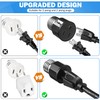 2 Pack Light Socket to Plug Adapter, Flame Retardant Light