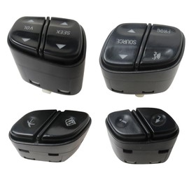 2025 Upgrade 4X Steering Wheel Control Switch Button Replacement for 2004-2009 Chevy Trailblazer, Replace for 21997738, 21997739, 1999442, 1999443, 901-120, 901-121, 901-122, 901-123, Black