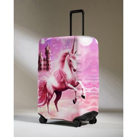 Unicorn Suitcase Cover for Unicorn Lover,Luggage Cover Protector Elastic Anti-scratch (A, Medium (22-24in))