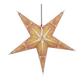 Guru-Shop Baldur Foldable Luminous Paper Star, Advent, Christmas Star, 60 cm - Window Decoration Star, 7 Tips