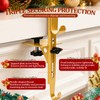 6Pcs Christmas Fireplace Stocking and Garland Hanger Fits 0.87-4.1" Mantle