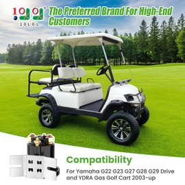 10L0L 12V Golf Cart Solenoid Relay Assembly for Yamaha G22 G23 G27 G28 G29 Drive YDRA Gas 2003-up, 4-Terminal 150A Continuous Solenoid Replace OEM JW1-H1950-00-00 JR3-H1950-00-00 J38-81950-01