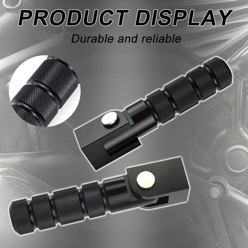 Xitomer M8 Universal Motorcycle Bike Foot Peg Foldable Mini Pedals,