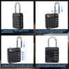 Romon Combination Lock, 4 Digit Combination Lock, Padlock, Lock with