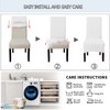 BOGUANG Waterproof XL/Oversized Dining Chair Cover, Parsons Chair Covers (White,