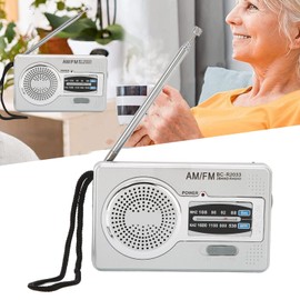 Portable Radio, AM FM Transistor Radio Built in Speakers DSP Chip Mini Pocket Radio for Home Travel Camping Entertainment Emergency