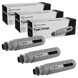 LD Compatible-Toner-Cartridge Replacement for Ricoh 888260 Type 1170D (Black, 3-Pack)
