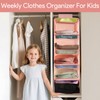 Weekly Clothes Organizer for Kids, Days of The Week Clothes