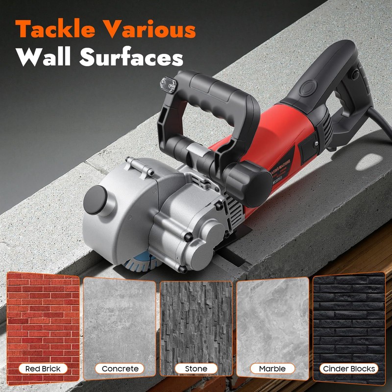 CUBELLIN Wall Chaser 2800W Electric Wall Chaser Cutting Machine with