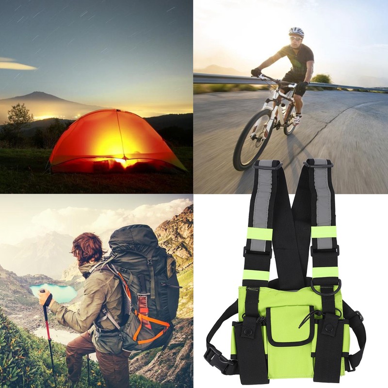 Multifunctional Nylon Waterproof Chest Bag Reflective Safety Tooling Vest for