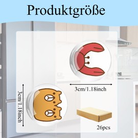 Pack of 26 Animal Letter Magnets for Children, Fridge Magnets Children, 3D Magnets Fridge, Animal Magnets, Funny, Decorative Strong Magnets for Fridge Whiteboards Office etc.