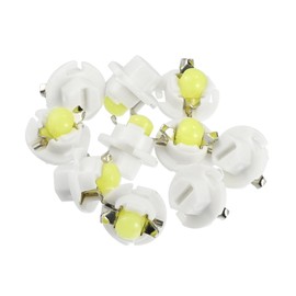 Motoforti Universal T5 B8.4D Car LED Dashboard Light,Plastic Metal,White,10pcs