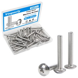 Yinpecly 40Pcs M4 x 25mm Truss Head Machine Screws for Cabinet Pull