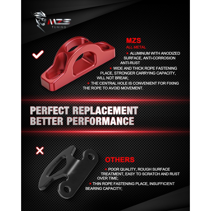 MZS Tie Down Hooks Truck Bed Anchors Inner Hook Compatible