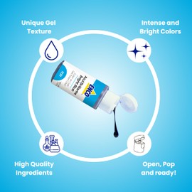 ENCO Food Coloring Gel Bright Blue 1.41 oz (40g) Concentrated, Vegan