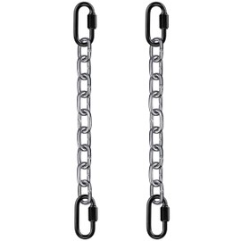 BeneLabel 2 Hanging Chair Chain with 4 Carabiners, Heavy Duty Hanging Kits Hammock Chair Hardware for Indoor Outdoor Playground Hanging Chair Hammock Chair Punching Bags, 450Kg Capacity