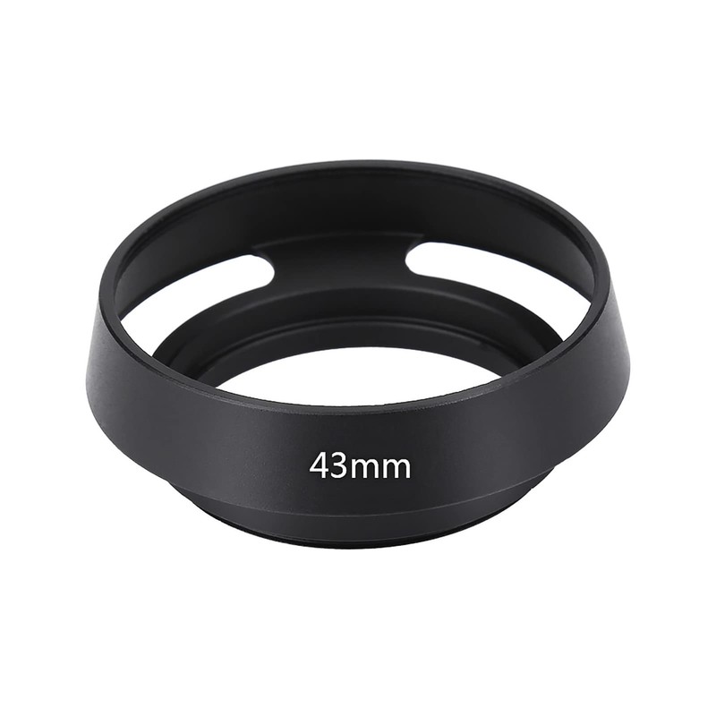 Ttartisans 43mm Black Metal Lens Hood with Plastic Lenses for